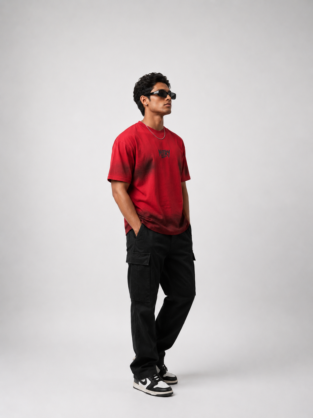 Crimson Fade Oversized T-Shirt