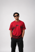 Crimson Fade Oversized T-Shirt